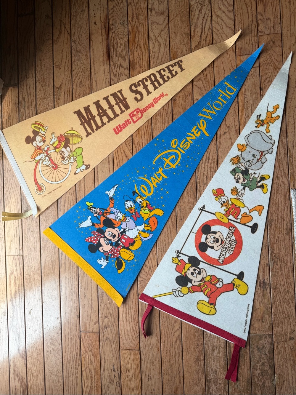 Disney Blue & Yellow Walt Disney World Pennant with Classic Characters